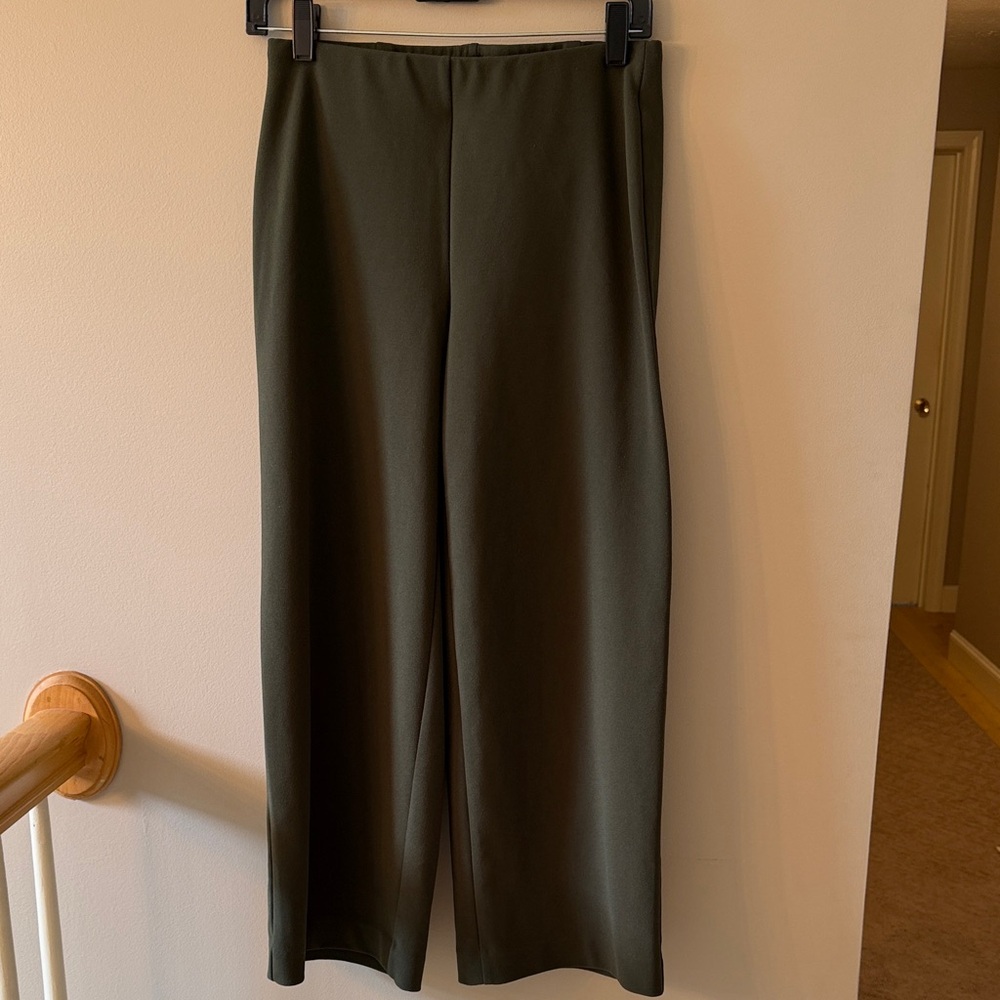 LOFT Green Wide Leg Culottes